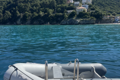 Dinghy and swim platform